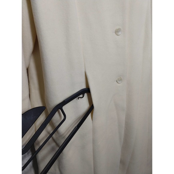 Jessica London Plus Size Woman Full Length Wool Cream Coat - Picture 5 of 14
